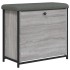 Banco zapatero con cajón abatible gris Sonoma 62x32x56