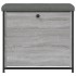 Banco zapatero con cajón abatible gris Sonoma 62x32x56
