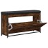Banco zapatero con cajón abatible roble ahumado 102x32x56