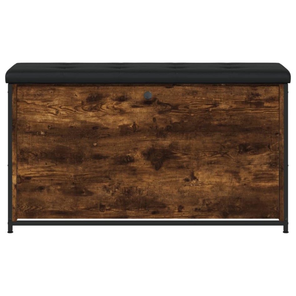 Banco zapatero con cajón abatible roble ahumado 102x32x56