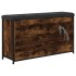 Banco zapatero con cajón abatible roble ahumado 102x32x56