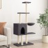 Rascador para gatos con postes de sisal gris oscuro 145