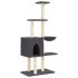Rascador para gatos con postes de sisal gris oscuro 145