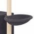 Rascador para gatos con postes de sisal gris oscuro 145