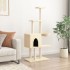 Rascador para gatos con postes de sisal color crema 145