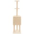 Rascador para gatos con postes de sisal color crema 145
