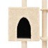 Rascador para gatos con postes de sisal color crema 145