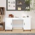 Escritorio madera contrachapada blanco brillante 140x50x75