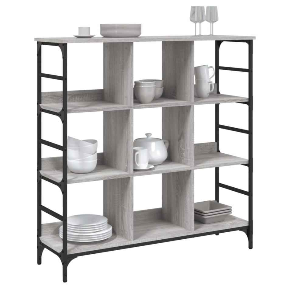 Aparador de madera de ingeniería gris Sonoma 102x32x103,5
