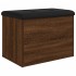 Banco con almacenaje madera ingeniería roble marrón 62x42x45