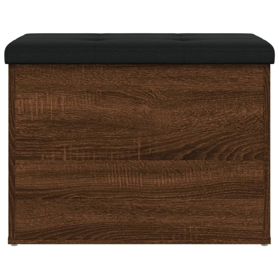 Banco con almacenaje madera ingeniería roble marrón 62x42x45