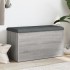 Banco con almacenaje madera ingeniería gris Sonoma 82x42x45