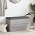 Banco con almacenaje madera ingeniería gris Sonoma 82x42x45