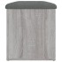 Banco con almacenaje madera ingeniería gris Sonoma 82x42x45