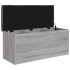 Banco con almacenaje madera ingeniería gris Sonoma 102x42x45