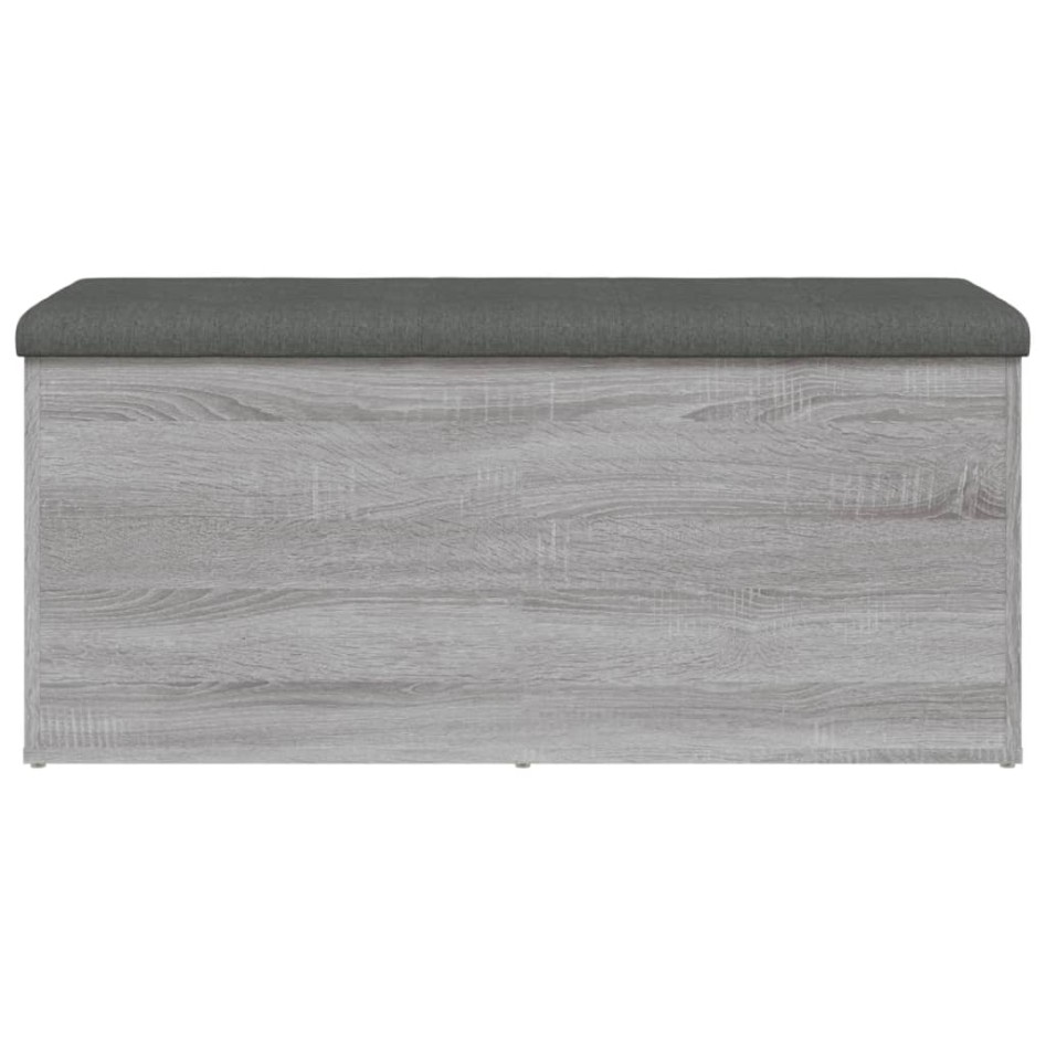 Banco con almacenaje madera ingeniería gris Sonoma 102x42x45