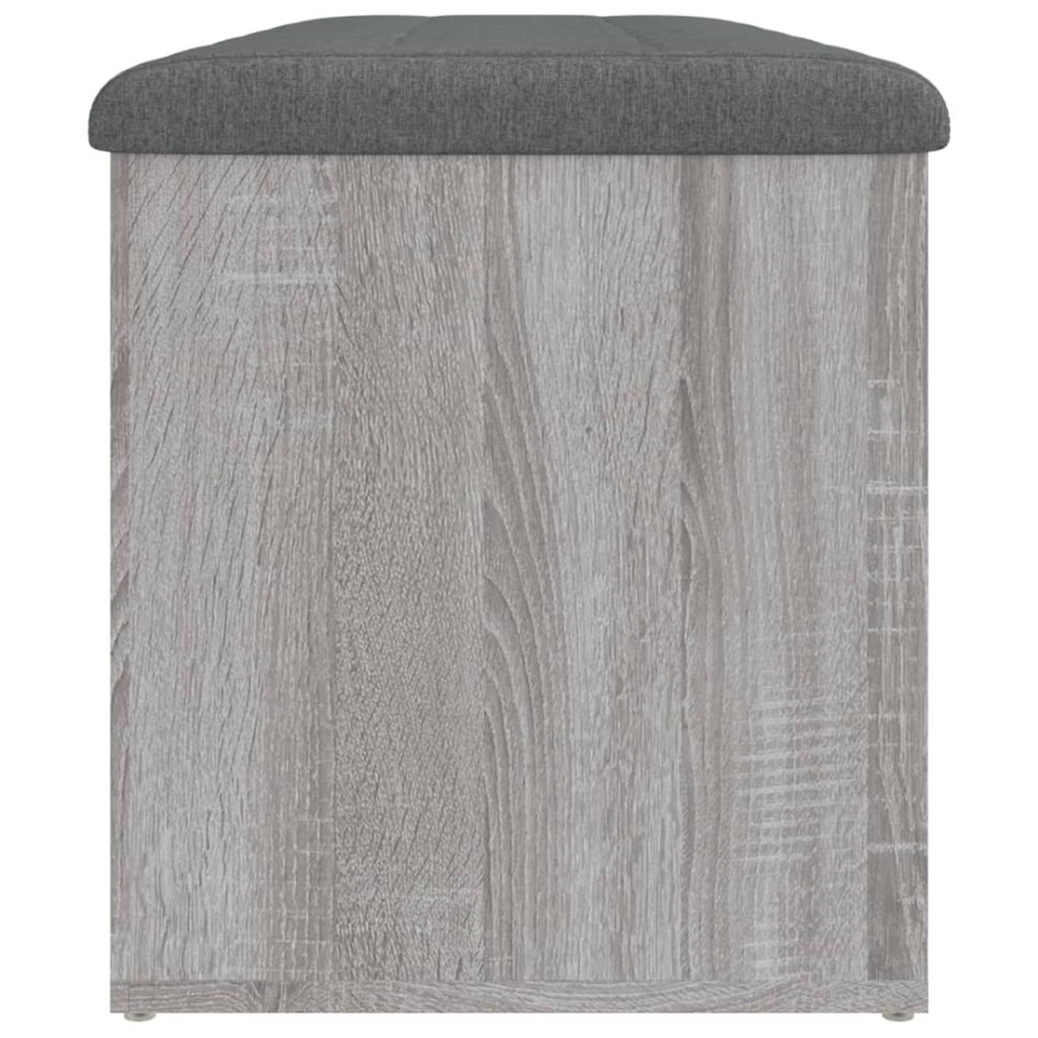 Banco con almacenaje madera ingeniería gris Sonoma 102x42x45