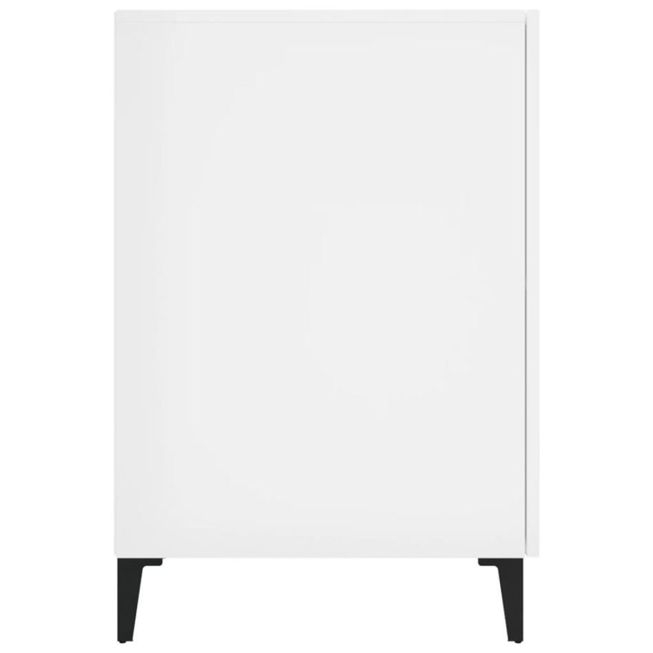 Escritorio madera contrachapada blanco brillante 140x50x75