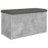 Banco con almacenaje madera ingeniería gris hormigón