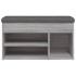 Banco zapatero madera de ingeniería gris Sonoma 82x32x45,5