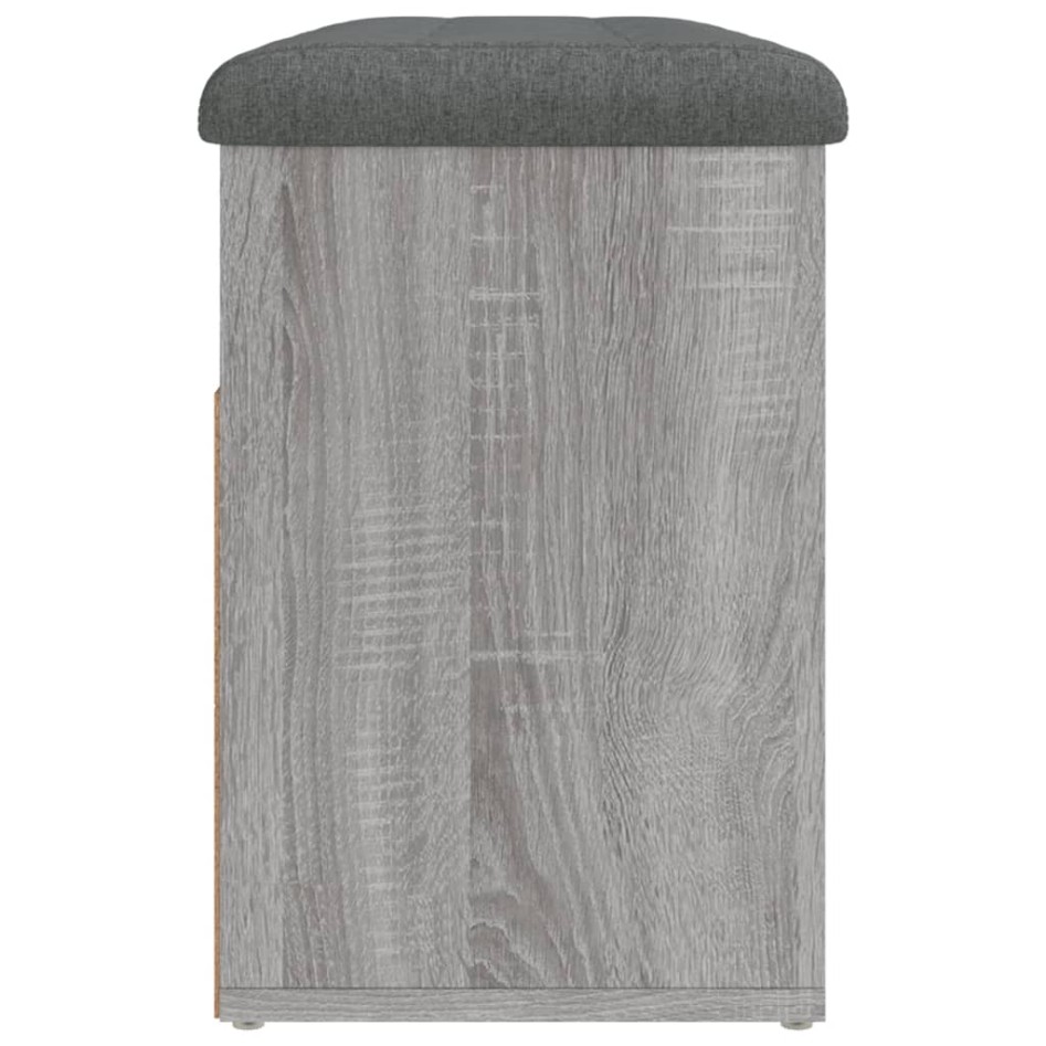 Banco zapatero madera de ingeniería gris Sonoma 82x32x45,5