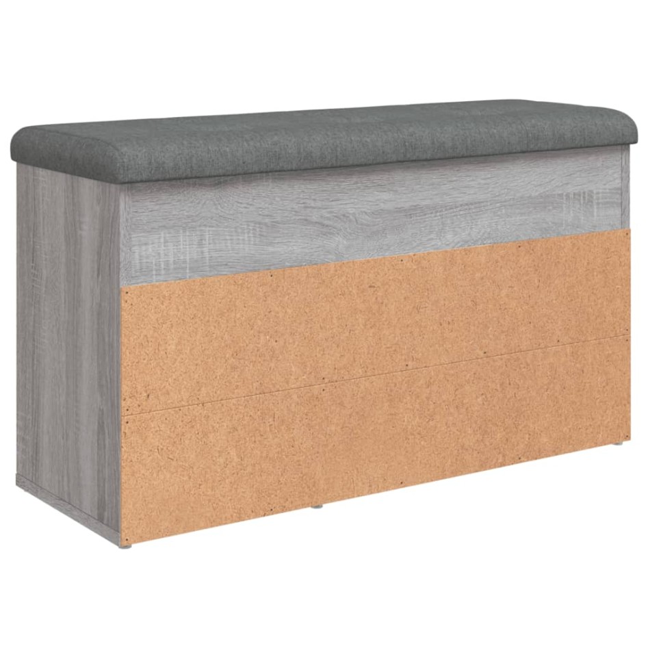 Banco zapatero madera de ingeniería gris Sonoma 82x32x45,5
