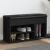 Banco zapatero madera de ingeniería negro 82x32x45,5