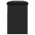 Banco zapatero madera de ingeniería negro 82x32x45,5