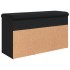 Banco zapatero madera de ingeniería negro 82x32x45,5