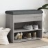 Banco zapatero madera de ingeniería gris Sonoma 62x32x50