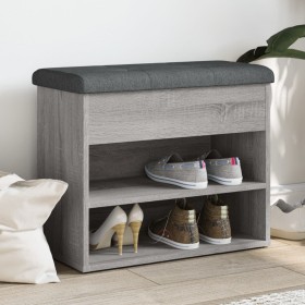 Banco zapatero madera de ingeniería gris Sonoma 62x32x50