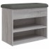 Banco zapatero madera de ingeniería gris Sonoma 62x32x50