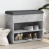 Banco zapatero madera de ingeniería gris hormigón 62x32x50
