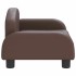 Cama para perros de cuero sintético marrón 50x40x30