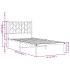 Estructura cama sin colchón con cabecero metal negro 90x200