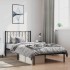 Estructura cama sin colchón con cabecero metal negro 100x200