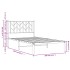 Estructura cama sin colchón con cabecero metal negro 100x200