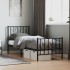 Estructura cama sin colchón con estribo metal negro 75x190
