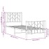 Estructura cama sin colchón con estribo metal negro 75x190