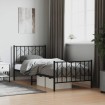 Estructura cama sin colchón con estribo metal negro 90x190 cm