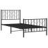 Estructura cama sin colchón con estribo metal negro 90x190