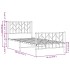 Estructura cama sin colchón con estribo metal negro 90x190