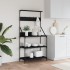 Estantería cocina con ganchos 4 niveles madera ingeniería