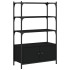 Librería de 3 estantes madera ingeniería negro 70x30x109,5