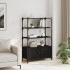 Librería de 3 estantes madera ingeniería negro 70x30x109,5
