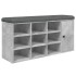 Banco zapatero madera de ingeniería gris hormigón 102x32x50