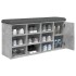 Banco zapatero madera de ingeniería gris hormigón 102x32x50