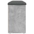 Banco zapatero madera de ingeniería gris hormigón 102x32x50