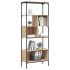 Librería 5 estantes madera de ingeniería roble 76x33x188,5