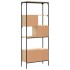 Librería 5 estantes madera de ingeniería roble 76x33x188,5